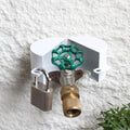 Outdoor Faucet Lock with Padlock Water Spigot Lockout Device Suitable for Garden Hose Bib Water Valve Childproof,Prevent Water Theft and Unauthorized Use of Water,White - color: White