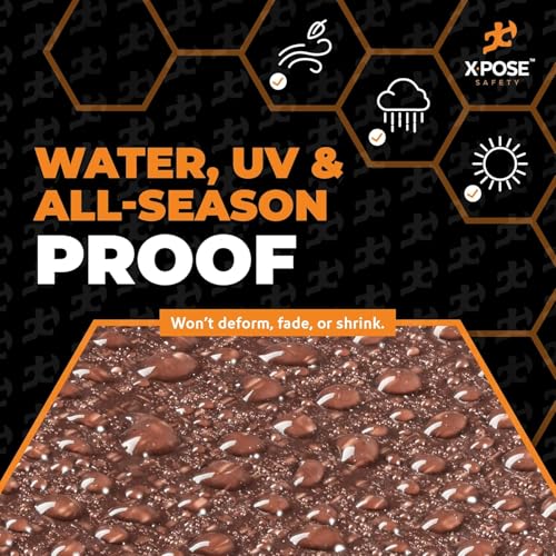 Xpose Safety 10' x 12' Ultra Heavy Duty Tarp - 20 Mil Waterproof Tarps for Camping, Outdoor Adventures & Tent Cover, UV Protection, Reinforced Corners, All-Weather Durability - size: 10' X 12'
