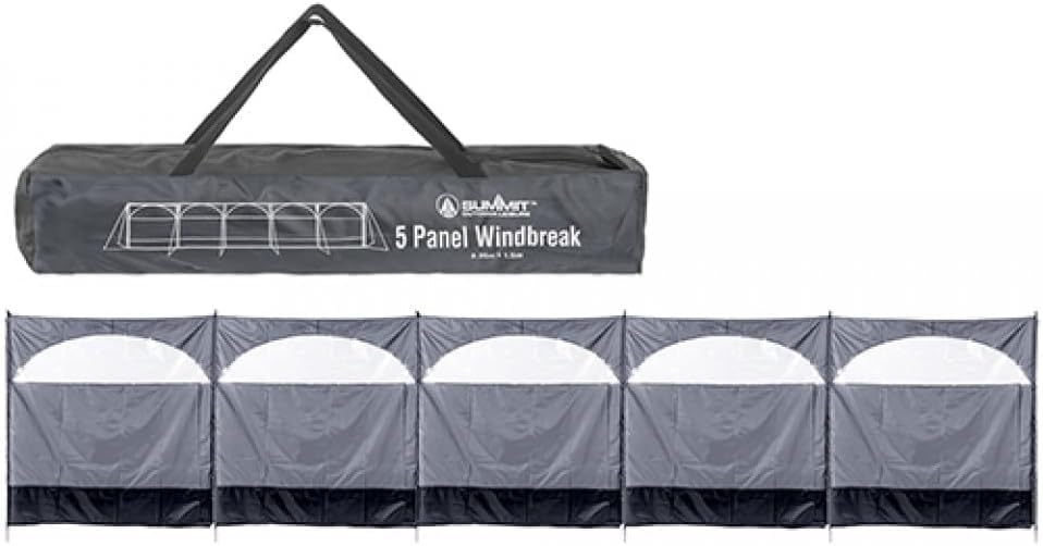 Windbreaker Wind Privacy Screen Camping Blocker 5 Panel Garden Beach Wind Shield 5ft High x 27.4ft Long (Stone Grey) - color: Stone Grey