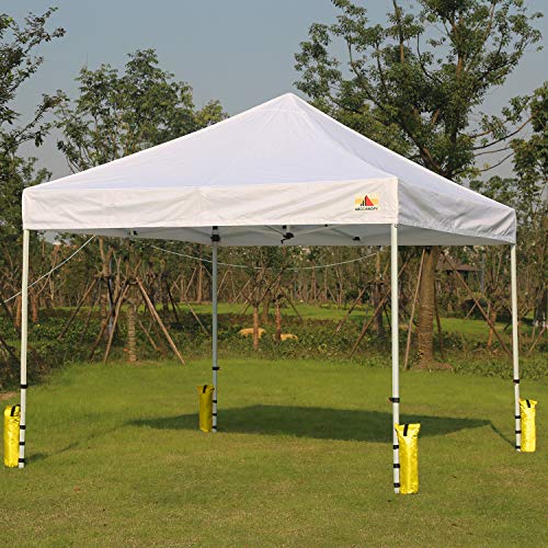 ABCCANOPY Canopy Weights Set of 4-120LBS Sand Bags for Pop up Tent, Weight Bags for Outdoor Gazebo, Trampoline, Pergola, Yellow (Without Sand) - color: Yellow, size: 120lbs