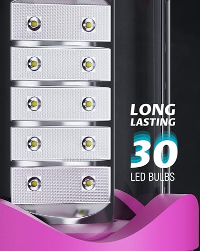 Lichamp 4 Pack LED Camping Lanterns, Battery Powered Camping Lights LED Collapsible Flashlight Portable Emergency Supplies Kit, A4PK - color: Pink