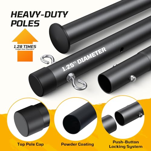 Haokelball Professional Badminton Set for Backyard & Outdoor, Heavy Duty Badminton Net with Anti-Sag Design, Premium Carbon Fiber Rackets Set of 4, Shuttlecocks, Portable Carry Bag, Gift Box Included