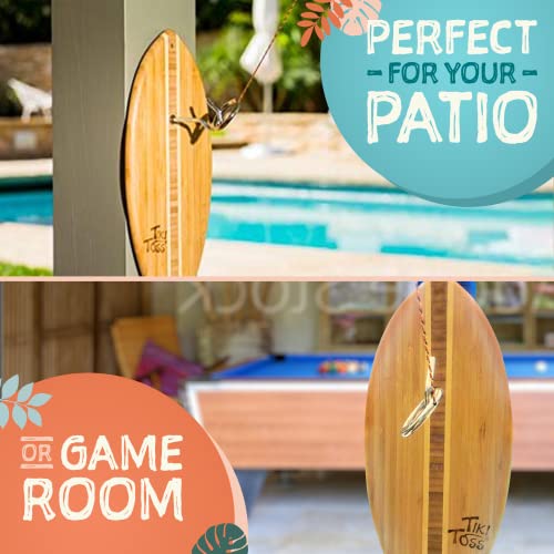 Tiki Toss Ring Toss Game for Adults - Hook and Ring Games with String and Hooks for Indoor/Outdoor Use, Man Cave Decor & Stuff, Gifts for Men/College - Standard or Deluxe 12.3" / Tiny 5" - color: Standard 12.3 Inch