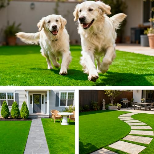 Artificial Turf Indoor Outdoor - Pet Friendly Synthetic Fake Grass Rug with Drainage Holes for Patio, Balcony, Backyard Decor, Deck - Replacement Dogs Pee Pad Mat(3Ft x 10Ft) - size: 3FT x 10FT