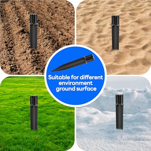 8 Pack Reinforced Ground Stakes, 0.75" x 5.12" Solar Lights Spikes, ABS Plastic Replacement Nails for Pathway Garden Torch Lights - size: 0.75inch diameter
