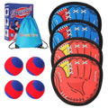 Toss and Catch Ball Game for Kids, 4 Paddles Sticky Balls Set Toddlers Baseball Gloves, Outdoor Beach Yard Pool Catch Toy, Birthday Gifts for Boys Girls Ages 3-12