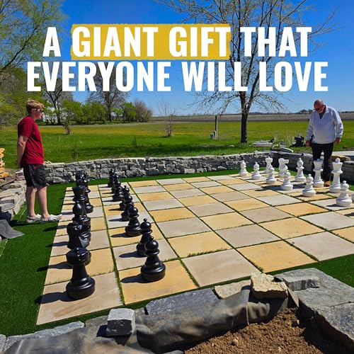 MegaChess Giant Chess Set Game with 25" Tall King - A Large Chess Set Yard Game for Families Looking for Outdoor Jumbo Games - 32 Large Pieces Made from Durable HDPE (Board Not Included)