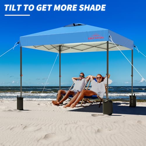 8x8 Pop Up Canopy, Easy Up Canopy Tent, Heavy Duty Tents for Parties, One Person Set Up Event Tent, Turquoise - color: Turquoise, size: 8x8