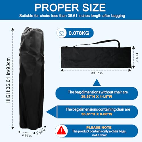 Camping Chair Bag Replacement, Camp Folding Chair Bag, Black, 1Pack (Just A Bag, No Chair) - color: Black