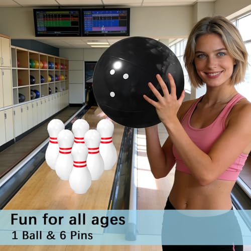 Giant Inflatable Bowling Set，One 15 Inches Ball with Six 23 Inches Pins