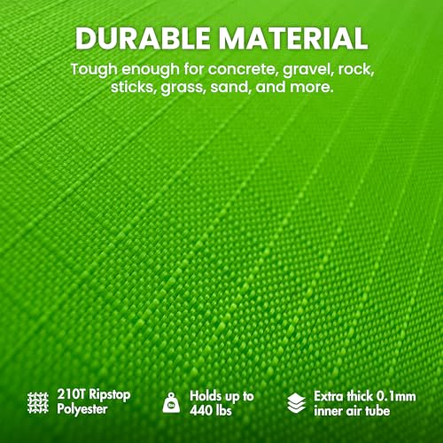 Portable Inflatable Lounger for Beach & Camping – Self-Inflating Air Couch, Beach Sofa, and Outdoor Lounge Chair for Relaxation and Comfort - color: Neon Green