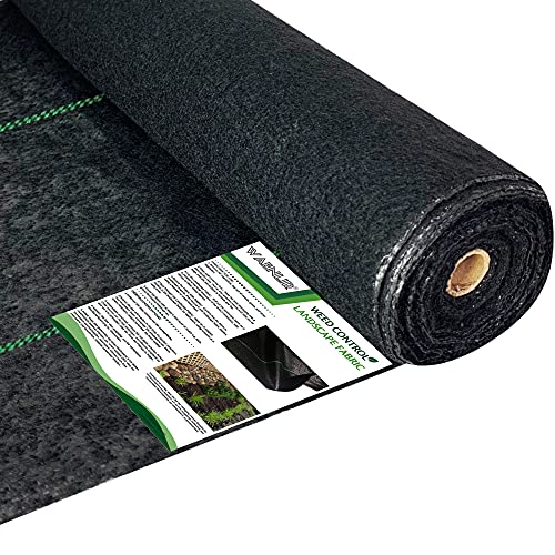 WAENLIR 5.8oz 6FT x 100FT Heavy Duty Landscape Fabric Weed Barrier Premium Woven Ground Cover Roll, UV Resistant&Tear-Proof, Ideal for Garden Beds, Walkways, Patios, Greenhouses, Outdoor Landscaping - size: 5.8oz 6ft x 100ft