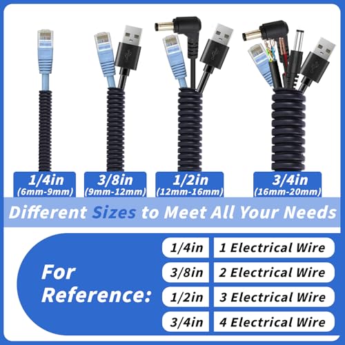 100FT Split Wire Loom Tubing, 3/4 Inch Wire Protector Tubing, Automotive Wire Flexible Conduit Cord Covers with 20 Cable Ties for Automotive Marine RV Agriculture Electrical Cable Protection - color: Black, size: 3/4in x 100ft