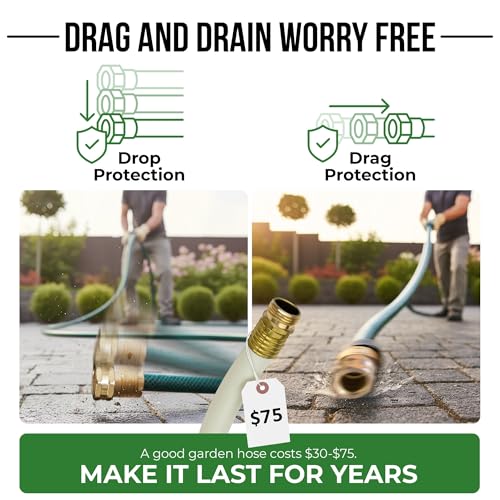 | Open End Garden Hose Thread Protector Cap – Brass End Cap for 3/4″ Threads - Leak-Free, Rust-Resistant Female End Plug – Protects Threads When Not in Use (2-Pack) - color: Brass, size: 2 Pack
