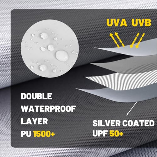 MQoutdoor Ultralight Sidewalls for 10x10 Canopy Tent Silver Coated Side Walls with Tie Rope 1 Piece, Silver Gray - color: Silver Gray