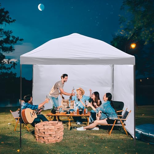 10x10 Canopy Replacement top,10x10ft Pop Up Canopy Top Cover,Silver Coated Durable Replacement Canopy top for Straight Leg Canopy Frame,White(1 PCS Top Cover Only) - color: White