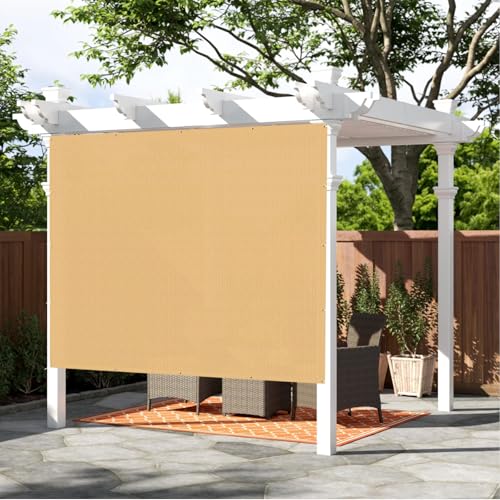 SUNNY GUARD Shade Cloth 3'x8'FT Sun Shade Screen Fabric HC-091 Shade Cover Tarp with Grommets for Pergola Backyard Garden,Sand - color: Sand, size: 0 3'×0 8'