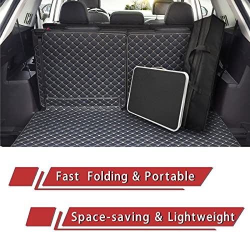 Camp Field Aluminum Folding Small Table, Adjustable Height Lightweight Portable Camping Table for Picnic Beach Outdoor Indoor (Small) (BlackB) - color: Black