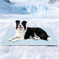 Cooling Dog Mat Q-Max>0.5 - Rapid Cooling Tech, Thin Breathable Crate Pad, Portable Washable Summer Mat, Chill Soothing Fabric - 35"x23" Large Dog, Blue - color: Blue, size: 35"L x 23"W x 0.8"H
