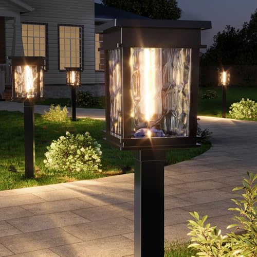 XMCOSY+ Solar Pathway Lights, 50 LM Bright Solar Lights, Garden Outdoor Waterproof Light IP65, 2-in-1 Landscape Lighting, Outdoor Light for Yard, Path, Walkway, Driveway (Warm & Cool) - size: 4 Pack