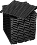 16 PCS Modular Interlocking Cushion Interlocking Floor Tiles with Hole Drainage Mat 10" x 10" Non Slip Pool Deck Mat Outdoor for Drain Deck Pool Patio Shower Kitchen Balcony (Black) - color: Black