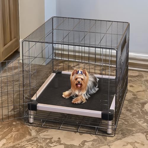 FXW TitanNest Chew-Proof Elevated Dog Bed, Raised Cot for Indoor/Outdoor/Camping Use, Durable & Waterproof Cooling Pet Bed for Toy Dogs, 23.0" L x 17.0" W x 4.1" H, Black - size: Xxs-toy Dog (23.0"l X 17.0"w X 4.1"h)