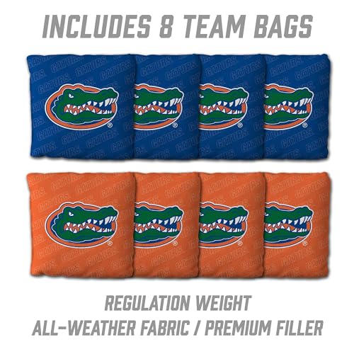 YouTheFan NCAA 2’ x 3’ Wood Cornhole Game with Logo Bags - color: Florida Gators, size: 2' X 3'