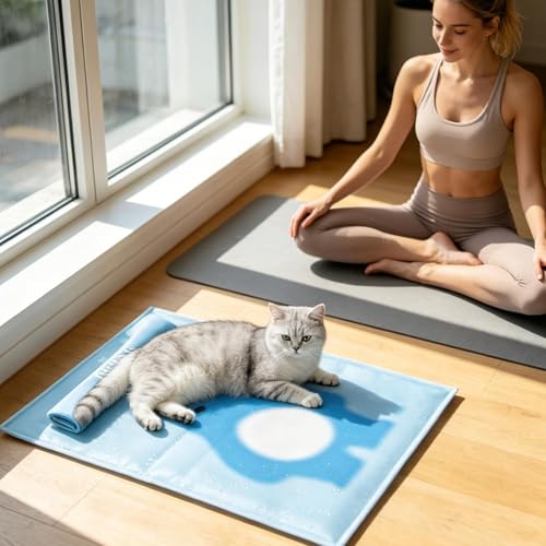 Heavy-Duty Dog Cooling Pad - Scratch Resistant & Easy-to-Clean | Summer Dog Cooling Mat for Hot Weather | Pet Gear for Camping, Beach, and Backyard