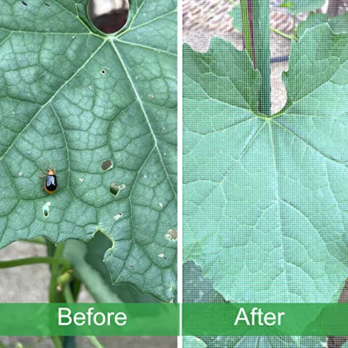 Garden Mesh Netting 10'x33' Plants Covers Ultra Fine Bug Cover Keep Trees Vegetables Fruits from Cicada Mosquito Netting for Patio Crops Flowers Protection Cicada Insect Net (White) - size: 10'x33'
