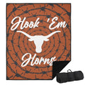 LOGOVISION University of Texas Picnic Outdoor Blanket, 50"x60" Barbed Wire, Foldable Blanket for Picnic, Beach, Camping, Park, Tailgate - color: Barbed Wire