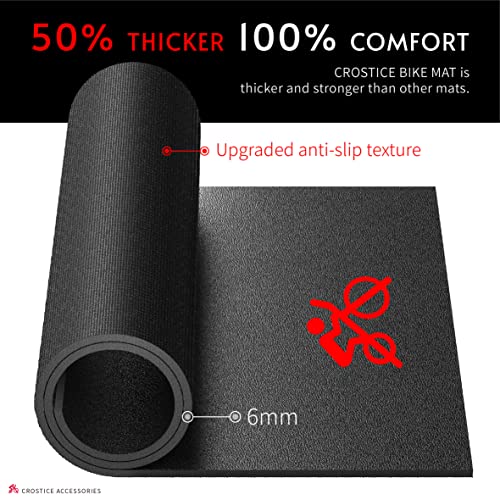 Bike Trainer Mat Compatible with Peloton Bike, for Treadmill & Row, THK 6mm, Under Mat Protect Hardwood Floor Carpet, Trainer Accessory for Indoor Stationary Exercise Bicycle - size: 24x48", style: Logo Style