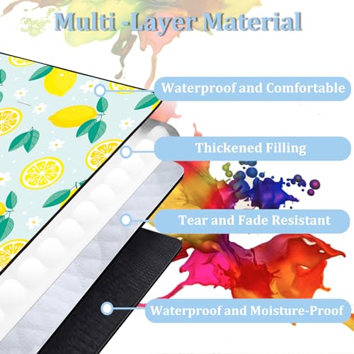 Extra Large Picnic Blanket Waterproof,80"x 80"Foldable Machine Washable Beach Blankets,Outdoor Blanket for 6-8 Adults,Picnic Mat Suitable for Indoor Crawling,Park Beach,Camping,Hiking,Travel(Lemon) - color: Yellow Lemon, size: 6'8" x 6'8" (Square)