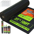 3x100FT Weed Barrier Landscape Fabric Heavy Duty, 3.2oz Durable Geotextile Fabric, Block Gardening Ground Cover Weed Mat, Weed Control Garden Cloth for Landscaping, French Drains, Yard Driveway - size: 3*100ft