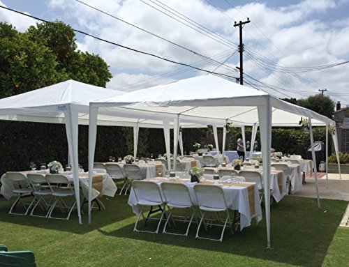 Quictent 10x30 Party Tent Gazebo Wedding Canopy Tent for Parties BBQ Shelter Pavilion with Removable Mesh Sidewalls & Elegant Church - size: 10' x 30' w/ 6 Mesh Sides