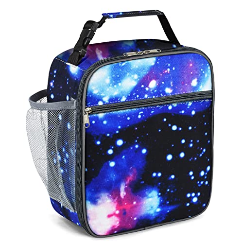 Insulated Lunch Bag, Leakproof Portable Lunch Box for Women Men Boys Girls, Large Capacity Cooler Bag with Handle and Bottle Pocket for Office School Camping Hiking Outdoor Beach Picnic (Stars) - color: Stars