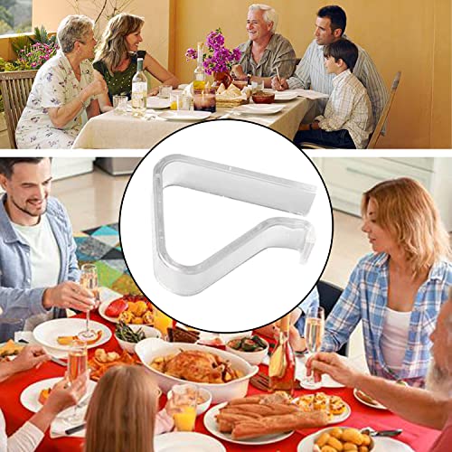 24 Pieces Transparent Clear Tablecloth Clips, Plastic Table Cloth Clips，Windproof Table Cover Holder Clamps，Table Cloth Holder for Christmas Home Wedding Party Indoor Outdoor Camping Picnic(24, Small) - size: Small