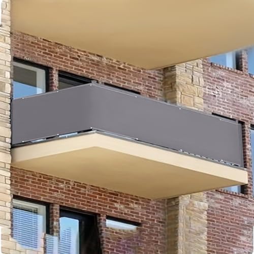 3'3 x 10' Aiwi Space 100% Solid Non-See-Through Privacy Fence Screen, Department Balcony Privacy Fence, Garden Privacy Fence Panel, Light Gray - color: Light Gray, size: 3.3' x 10'