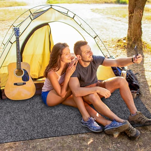 8.2 X 6 FT Outdoor Storage Shed Mat Waterproof, Thickened Washable Outside Carport Mat with Non Slip Backin, Soft Furniture Patio Floor Covering, Dustproof Oil Mat Storage Shed Not Included - size: 8.2 X 6 FT