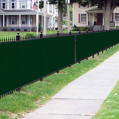 Sunnyglade 6 feet x 50 feet Privacy Screen Fence Heavy Duty Fencing Mesh Shade Net Cover for Wall Garden Yard Backyard (Green, 6 ft X 50 ft) - color: Green, size: 6 Ft X 50 Ft