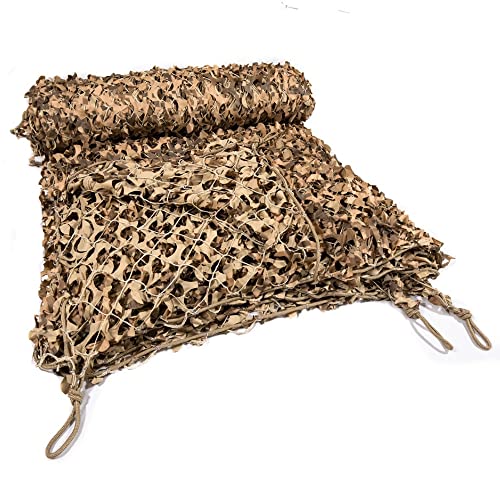 CamoSystems Reinforced Camouflage Netting | 3D Camo Nets, Waterproof & UV Protection, Silent Rip-Stop Fabric - color: Prairie Grass, size: Small, 9'10" x 9'10" L