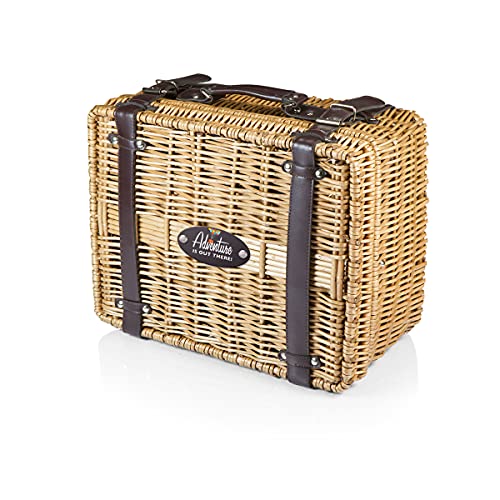 Picnic TIME Disney Pixar UP Champion Wicker Picnic Basket for 2 with Deluxe Cutlery Service Kit, Large Suitcase Style Picnic Set with Leatherette Handle, (Navy Blue) - color: Disney Pixar Up - Navy Blue