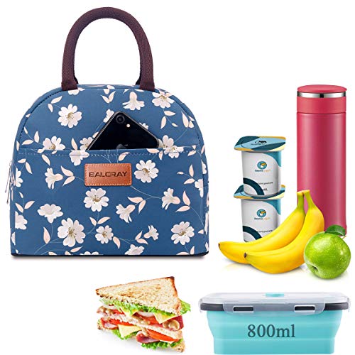BALORAY Lunch Bag for Women Men Insulated Lunch Box for Adult Reusable Lunch Tote Bag for Work, Picnic or Travel (Morning Glory) - color: Morning Glory, size: M