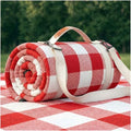 Extra Large Outdoor Picnic Blanket Camping Beach Mat Mama Mommy Mom Ever from Daughter Son Birthday Groom Bride Law Step Mom Stepmom Present Regalos para el día de Las Madres Mujer - color: Plaid Red