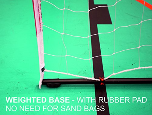 QUICKPLAY Portable Official Handball Goal 3x2m – with Weighted Base & Rubber Feet Based on KICKSTER Technology – Quick Setup for Indoor Training – Includes Carry Bag - style: 3 x 2M