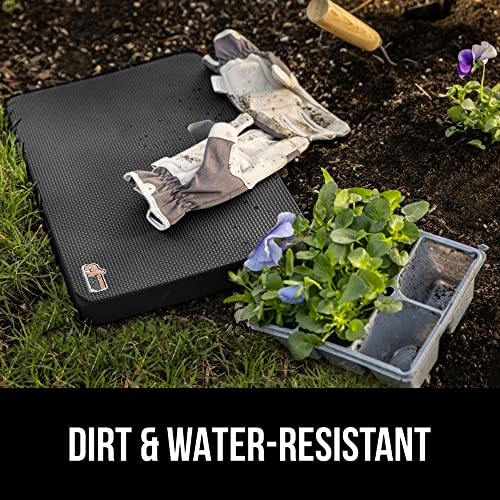 GORILLA GRIP® Extra Thick Patent Pending Supportive Foam Kneeling Pad, Large Cushion Knee Pads for Gardening, Baby Bath Time, Dirt and Water Resistant, Workout and Garden Supplies, 17.5x11, Black - color: Black