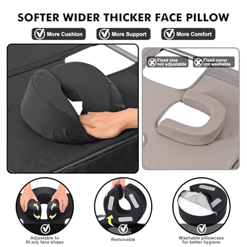 Oversized Extra Wide Tanning Chair with Sun Canopy Face Hole Padded Adjustable Washable, Heavy Duty Layout Folding Lounge Chair for Outside Beach Reading Sunbathing, UPF 50+, XL, Plus Size, 330 LBS - color: Black, size: Oversized