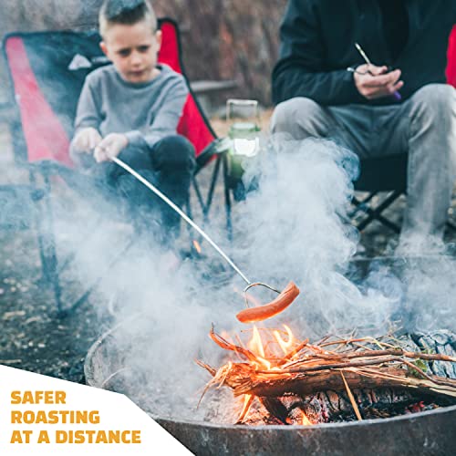 MalloMe Smores Sticks for Fire Pit-Rotating 34 inch Marshmallow Roasting Sticks Smores Kit Outdoor -Accessories for Campfire- Smore Skewers Hot Dog Fork, Camping Essentials Bonfire Gear Long (10 Pack) - size: Set of 10