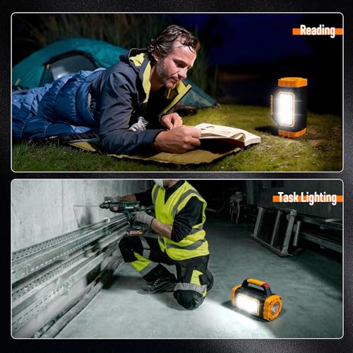 Solar Powered Flashlight Rechargeable, 8 Light Modes 2000mAh Battery 3000 Lumens USB LED Handheld Flashlights, Multi-Function Flashlight for Emergency Spotlight Camping Lantern Hiking (BLUE 1PC） - color: Blue (new)