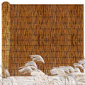 Natural Reed Fencing,4FT X 16.4FT Reed Screen Balcony Reed Fence Bamboo Screen Fencing for Outdoor Backyard Patio（Brown） - size: 1 Pack 4FTx16.4FT