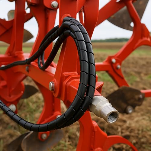 Electriduct 3/4 Inch Heavy Duty Spiral Wrap HDPE Flexible Plastic Cable Sleeve Hose Protector 10 Feet - Black - color: Black, size: 0.75 in - 10 ft